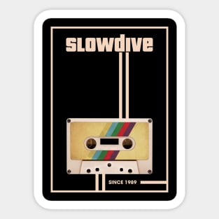 Slowdive Music Retro Cassette Tape Sticker